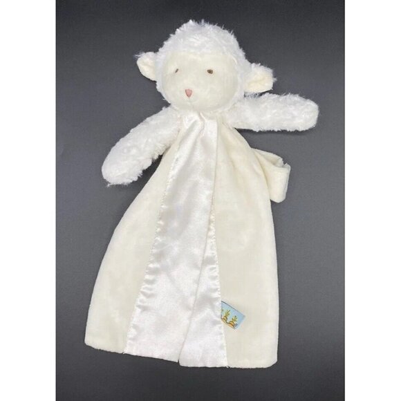 Bunnies by the Bay Other - Bunnies by the Bay White Cream Bunny Rabbit Lovey Wrist Pacifier Rattle Holder